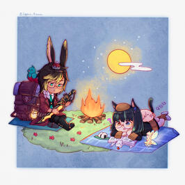 camping with Aster